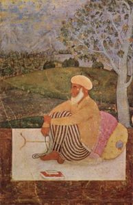 Old painting of an Indian man meditating on different types of meditation