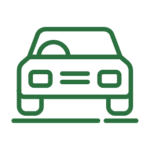 An icon of a car highlighting the section on travel by car on our How to Get Here page with Aragon Active small group holidays in the Pyrenees