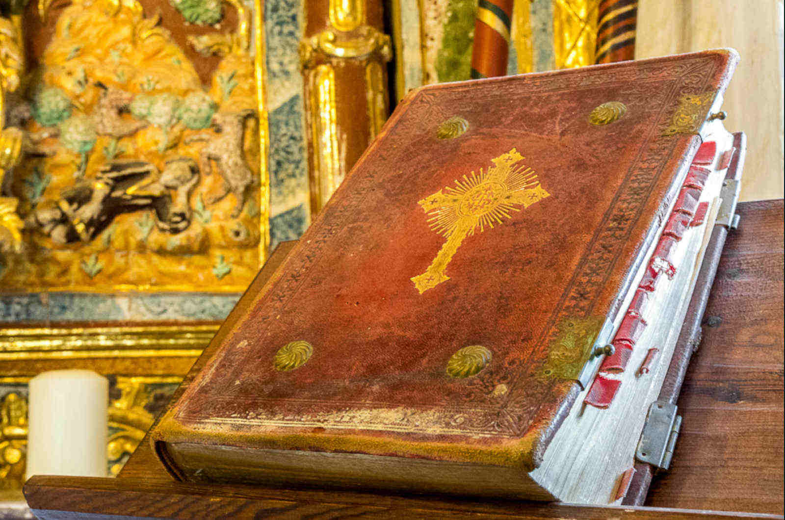 A photo of a bible, an antiquity seen on the Culture and Gastronomy Holidays Spain with Aragon Active small group holidays
