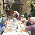 Paella made on the terrace at the farmhouse, Casa Allué, on our Spanish Language Walking Holidays with Aragon Active small group holidays