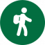 An icon showing a hiker and representing our Guided Walking Holiday on Small Group Holidays Spain with Aragon Active