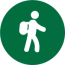 An icon showing a hiker and representing our Guided Walking Holiday on Small Group Holidays Spain with Aragon Active