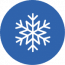 An icon with a snowflake representing our snowshoeing holiday in the Spanish Pyrenees on Small Group Holidays Spain with Aragon Active