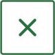 An icon in the shape of box with an X inside representing cancellation on our terms and conditions for our holiday rental torla-ordesa
